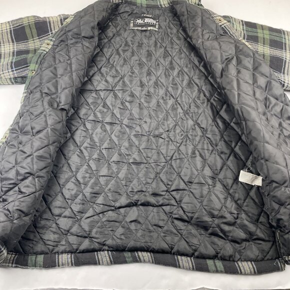 Canyon Guide Outfitters Flannel Shirt Jacket Men’s M Quilt Lined Chore Snap Up - Picture 7 of 11